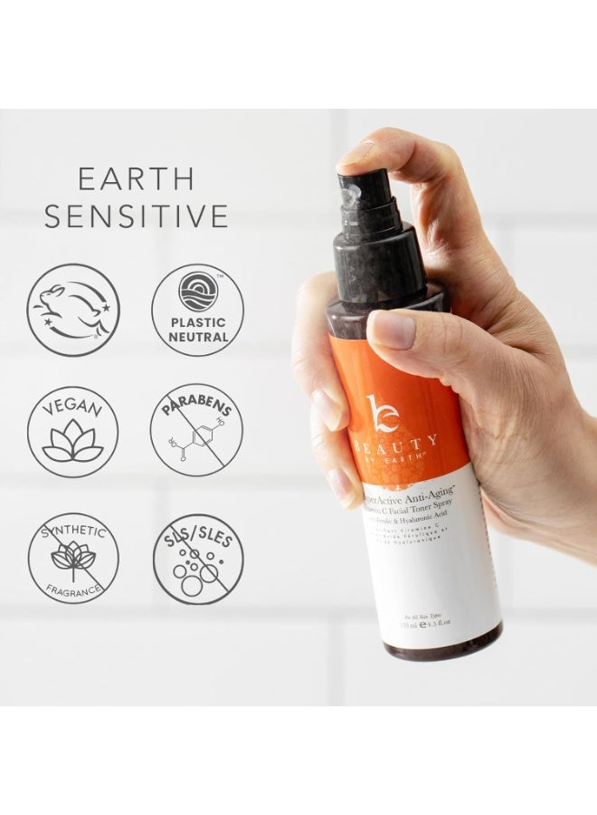 Beauty by Earth Vitamin C Face Toner - USA Made with Natural & Organic Ingredients, Alcohol-Free Skin Brightening Facial Toner for Sensitive and Aging Skin, Pore Minimizing Face Mist for Women and Men Size: 4.5 Fl Oz (Pack of 1) - Image 3