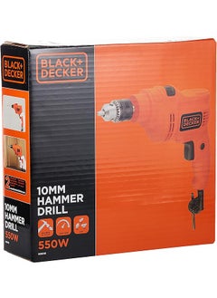 BLACK+DECKER Hammer Percussion Drill 550W 10Mm Chuck 47 600 Bpm Dual Mode For Drilling And Hammering Ideal For Metal Wood Includes 2M Cable Orange Black Kr5010 B5  - Image 5