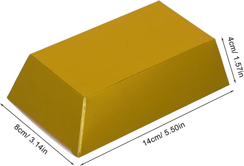 Pack Of 1 Gold Bar Candy Boxes Realistic Foldable Favor Boxes For Weddings Christmas Halloween Parties And Special Events - Image 3