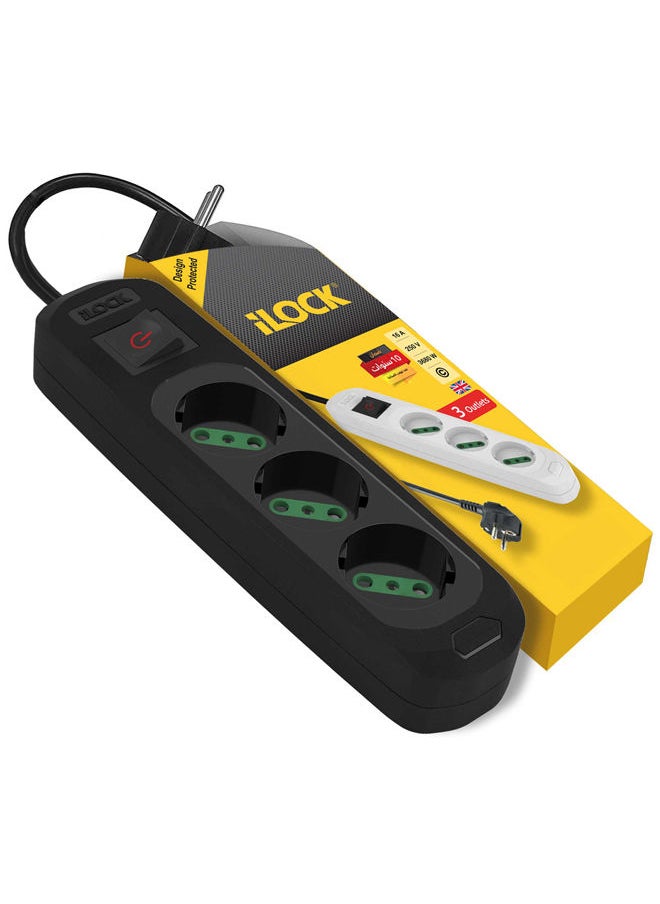 iLOCK Power Strip 3 Outlets Without Earthing  - Image 1