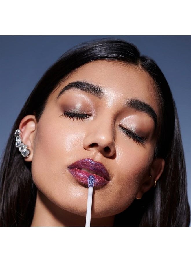 Wonderskin - WONDER BLADING Top Gloss - Clear Lip Gloss, High Shine Finish, Hydrating Lip Gloss, Lip Makeup (Glitter Blue) - Image 1