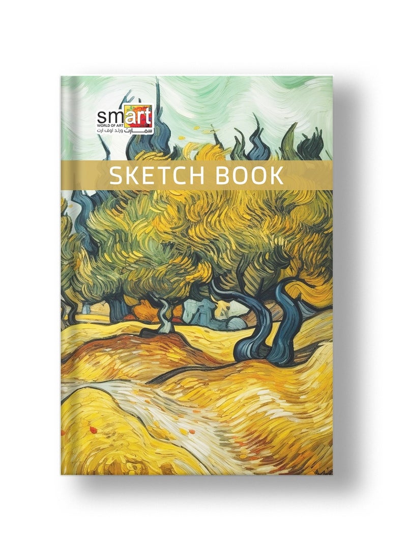 Smart Vincent Van Gogh High Quality Sketchbook 40 Light cream Sheets Size 24x16.50cm 95gm For Drawing, Art - Multi Color - By Smart  - Image 1