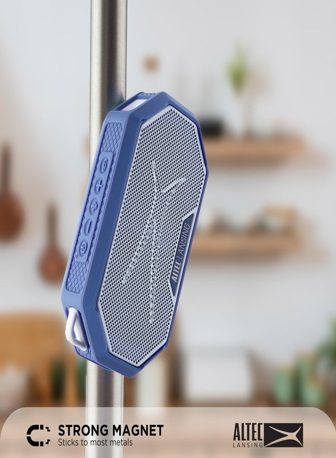 ألتك لانسينج مكبر صوت بلوتوث محمول من Altec Lansing طراز HYDRAMINI 2.0، مقاوم للماء بمعيار IP67، مكبر صوت محمول، مدة تشغيل تصل إلى 12 ساعة، اقتران لاسلكي، شحن سريع عبر منفذ USB-C، بلوتوث مغناطيسي، تكامل مع المساعد الصوتي - Image 3