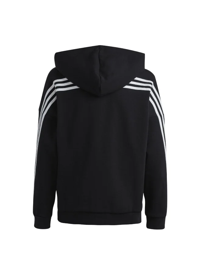 Adidas U Fi 3S Fz Hd Black Training Track Tops 7-8Y