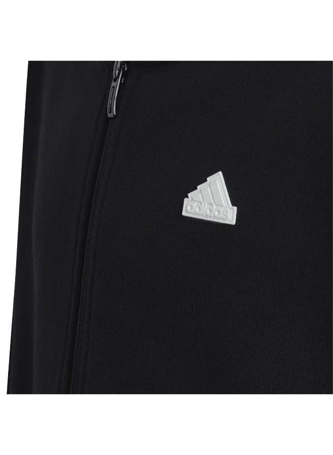 Adidas U Fi 3S Fz Hd Black Training Track Tops 7-8Y
