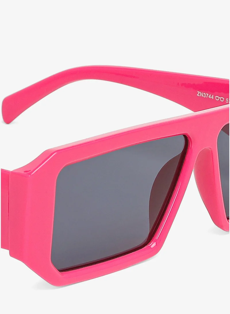 London Rag  London Rag Flat Bridge Rectangular Sunglasses in Rose Red for Women | Best Price UAE