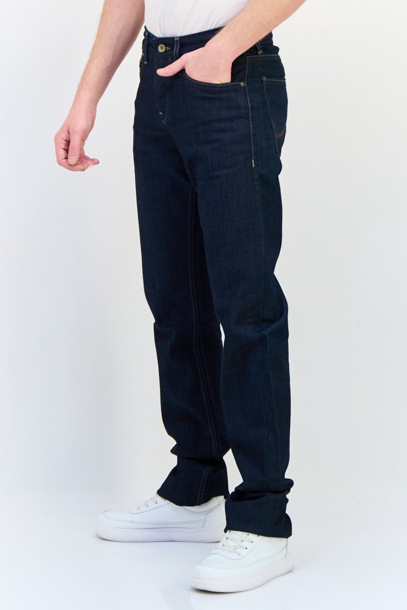 Celio Men Regular Fit Wash Stretchable Jeans, Navy - Image 2