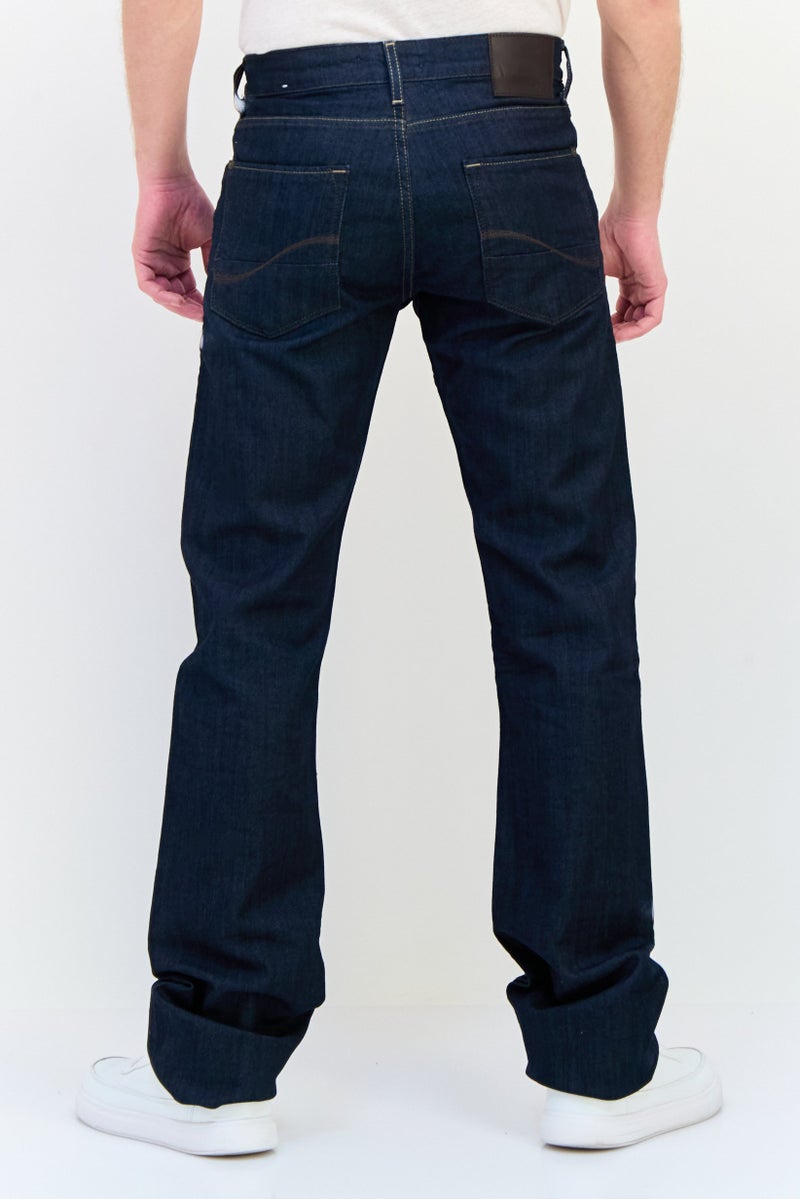 Celio Men Regular Fit Wash Stretchable Jeans, Navy - Image 3