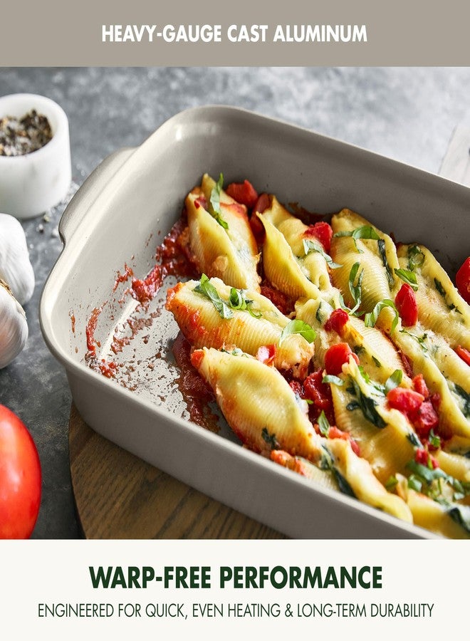 GreenPan Premiere Ovenware Healthy Ceramic Nonstick 13" x 9" Rectangular Baking Pan, PFAS-Free, Warp-Free Bakeware, Durable Quick Heating, Oven & Broiler Safe to 600F, Dishwasher Safe, Taupe - Image 2