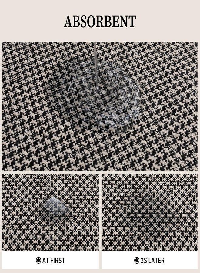 YIHOUSE Thin Bath Mat Black Bathroom Rugs Sets 2 Pieces, Non Slip Absorbent Mats Quick Dry, Woven Rugs Washable, Tapetes para Baño for Bathroom Toliet,Bathtub(17"x24"+17"x32") - Image 4