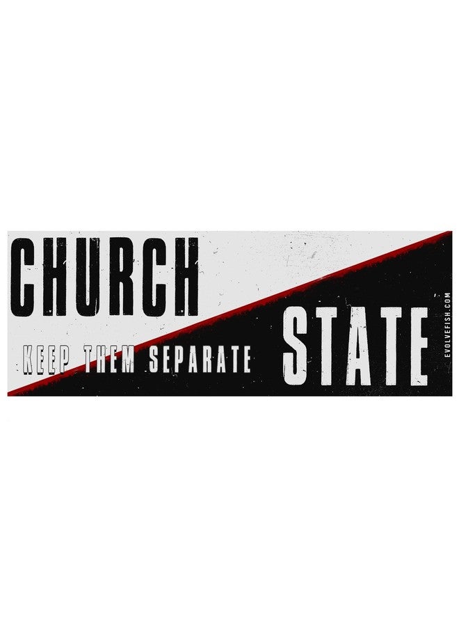 EvolveFISH Church and State Keep Them Separate Bumper Sticker - [11" x 3"] - Image 1