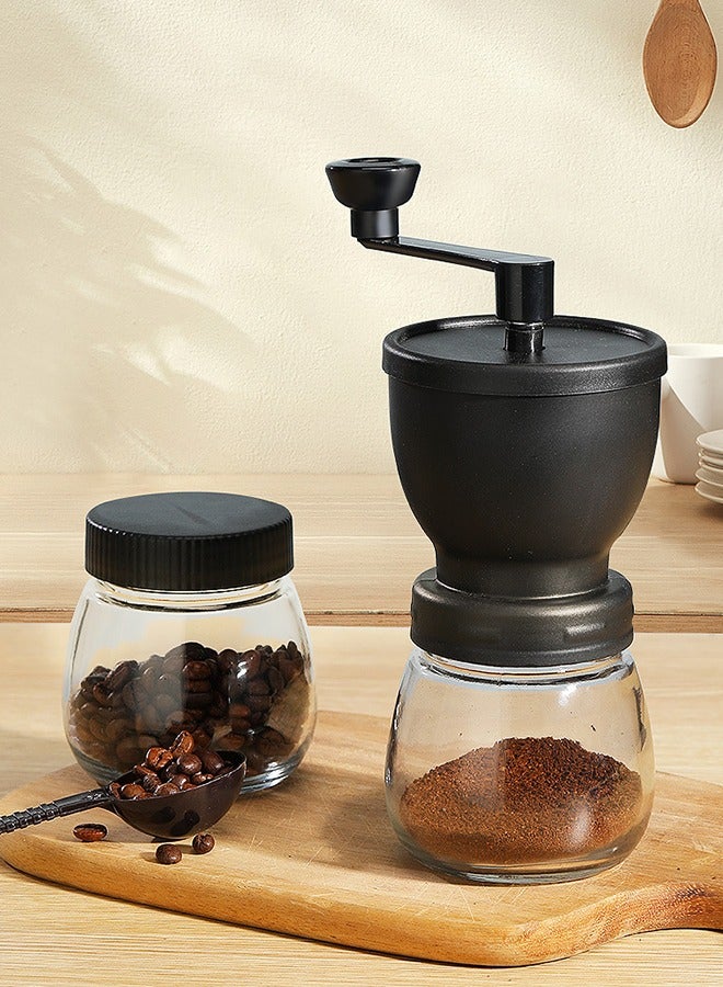 Manual Coffee Bean Grinder With Glass Jars Portable Mini Travel Seal Coffee Machine Bean Storage Bottle  - Image 2