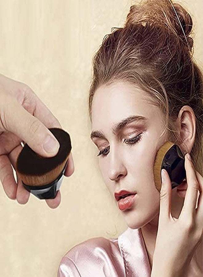 TENDULA Foundation Makeup Brush Flat Top Kabuki Hexagon Face Blush Liquid Powder Foundation Brush for Blending Liquid, Flawless Powder Brushes Tool Perfect with Storage Box Design(Black) - Image 5