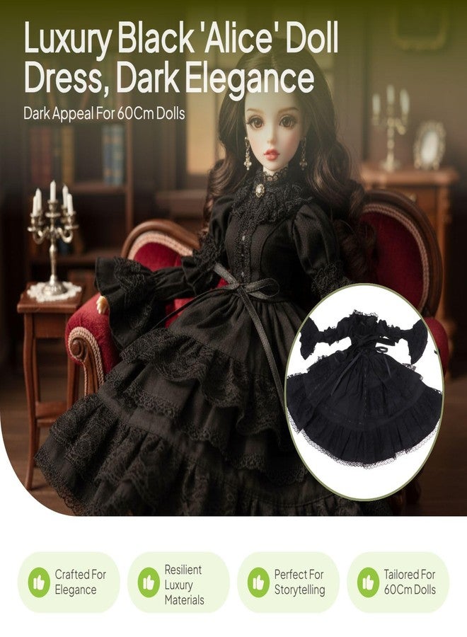 Fenteer 1/3 BJD SD Doll Outfits Lolita Dress Black Princess Dress for Night Lolita - Image 5