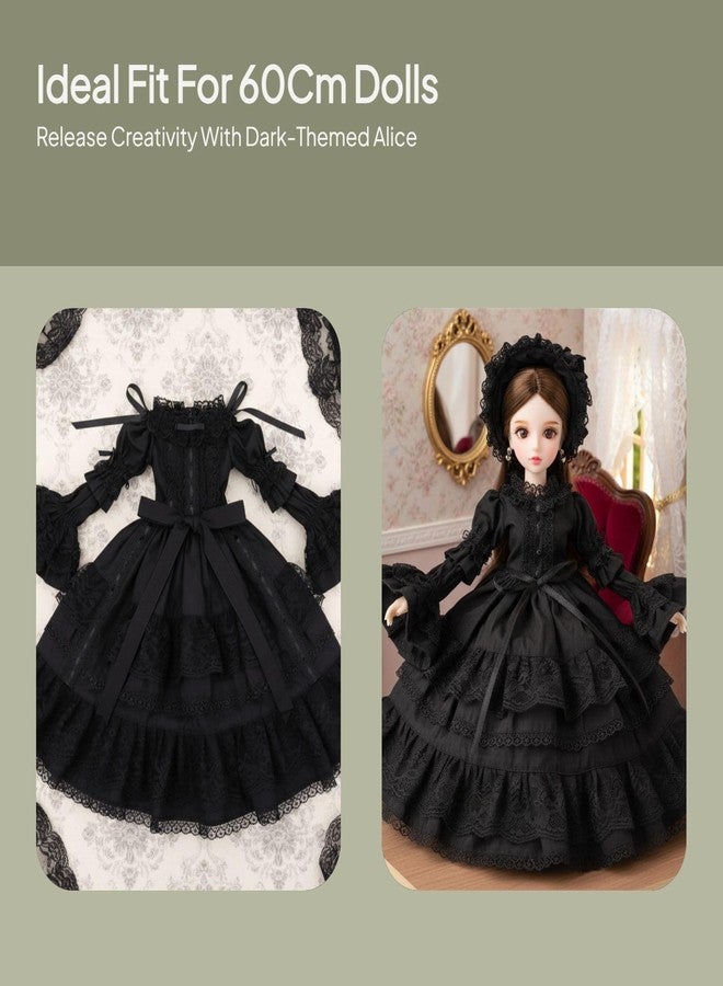 Fenteer 1/3 BJD SD Doll Outfits Lolita Dress Black Princess Dress for Night Lolita - Image 3