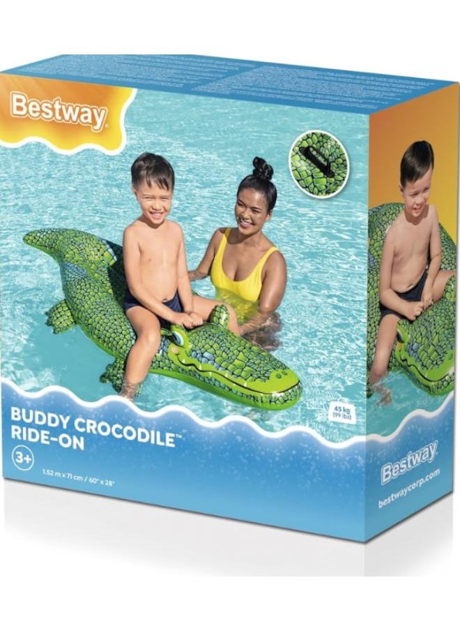 Bestway Bestway Crocodile Floats for Kids, 203X117 cm, Green, up to 45 kg - 41477  - Image 1