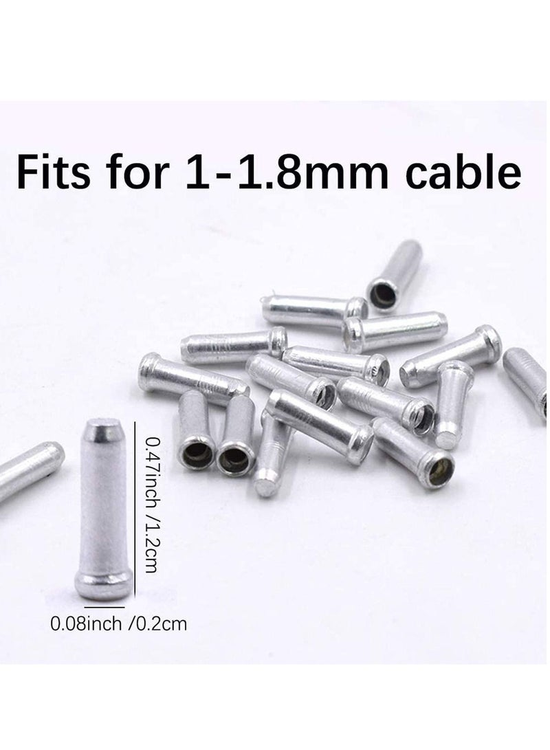 Generic Alloy Bike Brake Cable Cap End Tips Crimp for Road Mountain Bicycle, Pieces Caps Ends Wire Tips Crimps with Storage Box  - Image 3