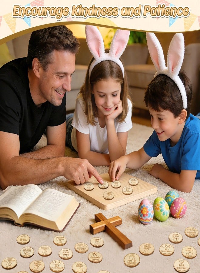 CypherX Easter Good Behavior Tokens - 25 Coins of Goodness & 5 Customizable Blank Tokens | Teach Christian Values & Good Manners | "He is Risen" Cross Design | Perfect for Easter & Family Activities - Image 5