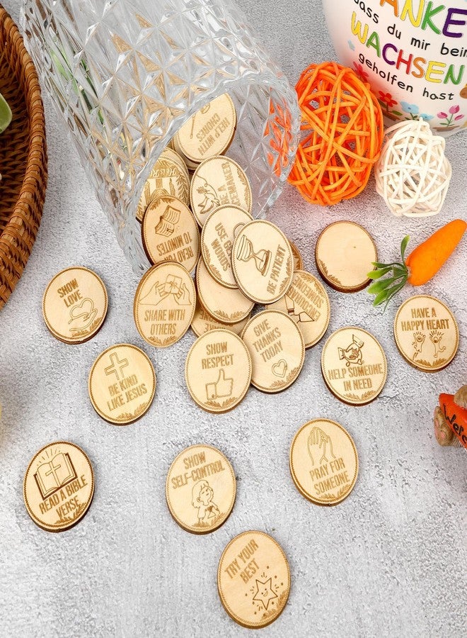 CypherX Easter Good Behavior Tokens - 25 Coins of Goodness & 5 Customizable Blank Tokens | Teach Christian Values & Good Manners | "He is Risen" Cross Design | Perfect for Easter & Family Activities - Image 3