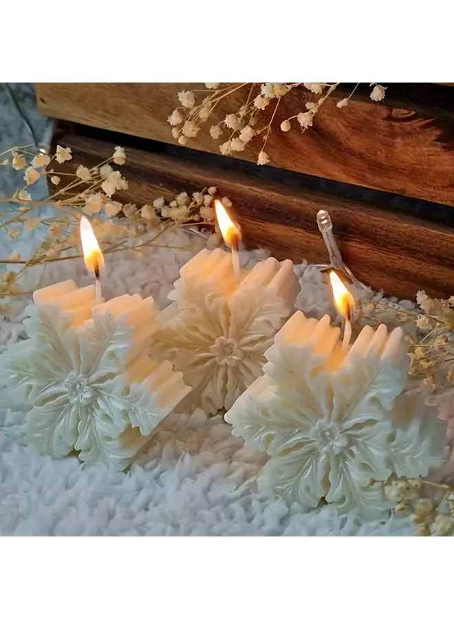 Snowflake 4 Piece Silicone Molds For Candle Soap Resin Clay Holiday DIY Crafts - Image 4