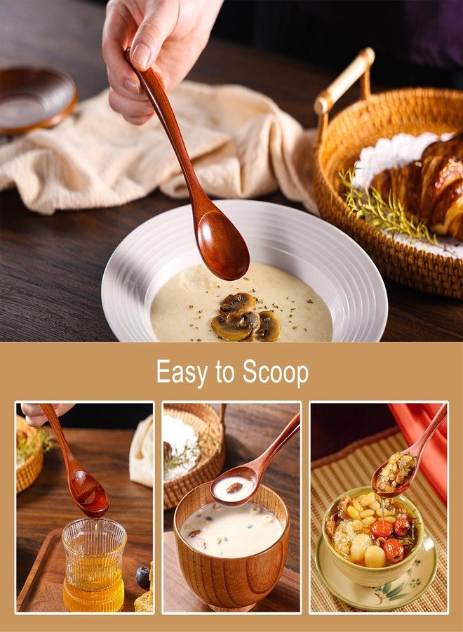LOROTOCO 50PCS Small Wooden Spoons 6.7" Soup Spoons Bulk for Eating with Stirring & Scoop Coffee Honey Tea Jam Salts Kitchen Utensils Set - Image 4