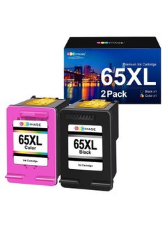 Remanufactured Ink Cartridge Replacement for HP Ink 65 65XL Black and Color use with DeskJet 3755 2652 2655 3700 3752 Envy 5055 5052 5000 5010 AMP 100 120 Printer Tray(Black, Tri-Color)