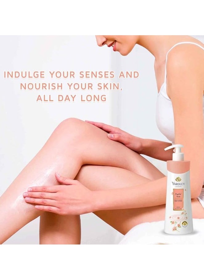 Yardley English Musk Body Lotion For Moisturizing, Natural Floral Extracts, Luxurious Creamy Range, For Fost Glowing Skin, 400 Ml  - Image 3