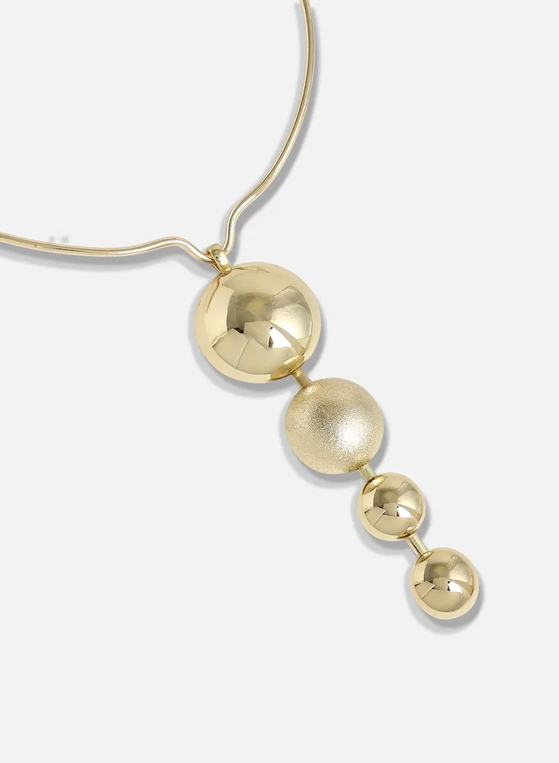 SOHI Circular Drop Artificial Necklace Jewellery