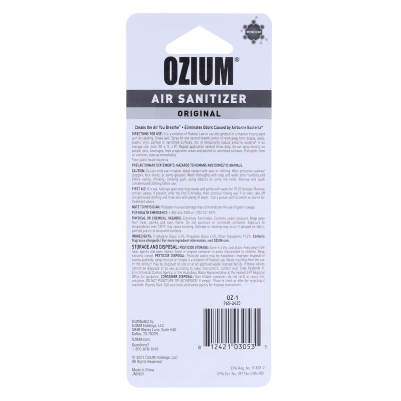 Ozium 0.8 oz. Air Sanitizer & Odor Eliminator for Homes, Cars, Offices and More, Original Scent - Image 3