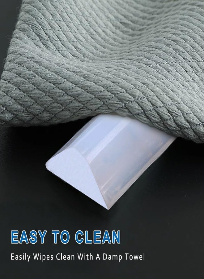 Drofail 39"/1M White Wet Room Floor Barrier,Silicone Shower Door Threshold with 20G Glue for Kitchen Sink,Bathroom Floor,Shower Tray (White) - Image 3