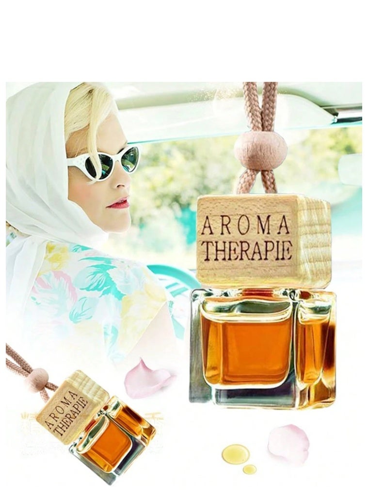 أروما معطر جو للسيارة على شكل زجاجة معلقة برائحة غريبة وساحرة، معطر جو للسيارة بالزيوت العطرية، ناشر روائح عطرية للسيارات، يدوم طويلاً (زجاجة مملوءة بقطعة واحدة) - Image 1