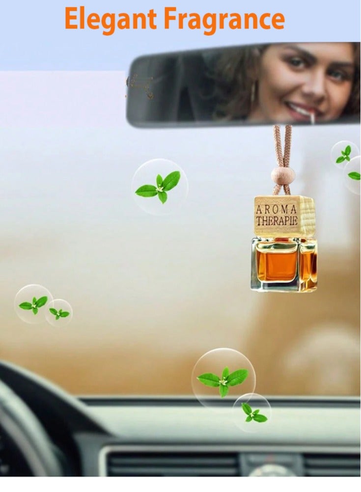 أروما معطر جو للسيارة على شكل زجاجة معلقة برائحة غريبة وساحرة، معطر جو للسيارة بالزيوت العطرية، ناشر روائح عطرية للسيارات، يدوم طويلاً (زجاجة مملوءة بقطعة واحدة) - Image 2
