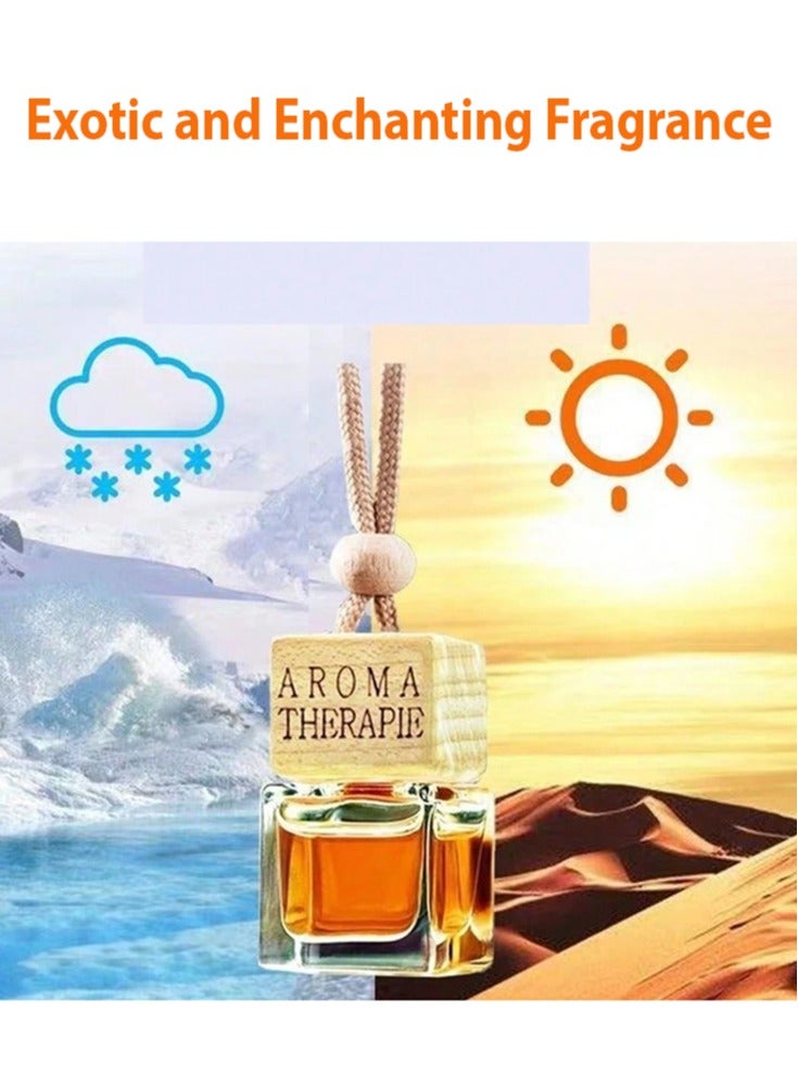 أروما معطر جو للسيارة على شكل زجاجة معلقة برائحة غريبة وساحرة، معطر جو للسيارة بالزيوت العطرية، ناشر روائح عطرية للسيارات، يدوم طويلاً (زجاجة مملوءة بقطعة واحدة) - Image 3