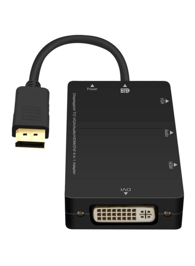 NIBEMINENT Large DisplayPort To HDMI/VGA/DVI Audio Synchronous Display Converter Black - Image 1