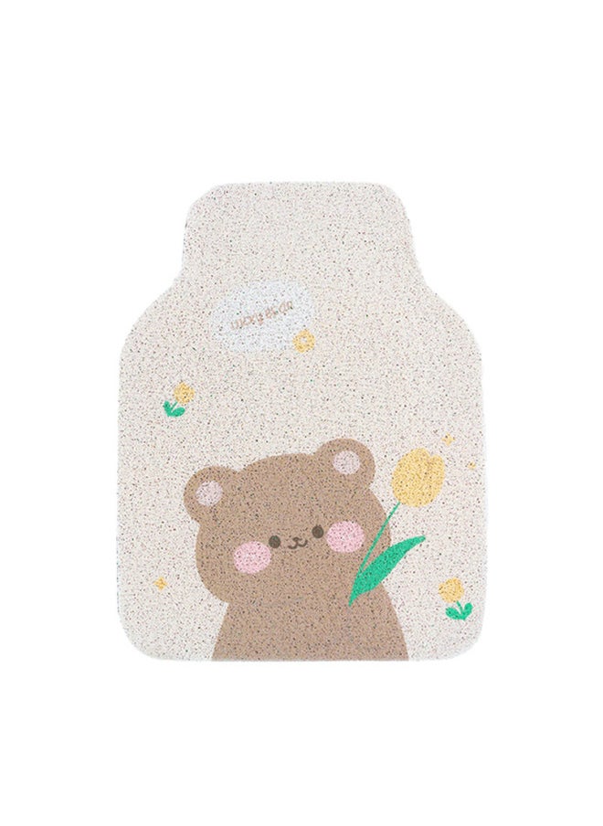 Generic - Car Mat Silk Ring Universal Full Surrounding Fixed Sticker Cute Cartoon Girl Thickened Non-Slip Car Mat Carpet-Color:[standard Model] Blue Jingle-1 Piece In The Front Row (limited To Purchase) - Image 1