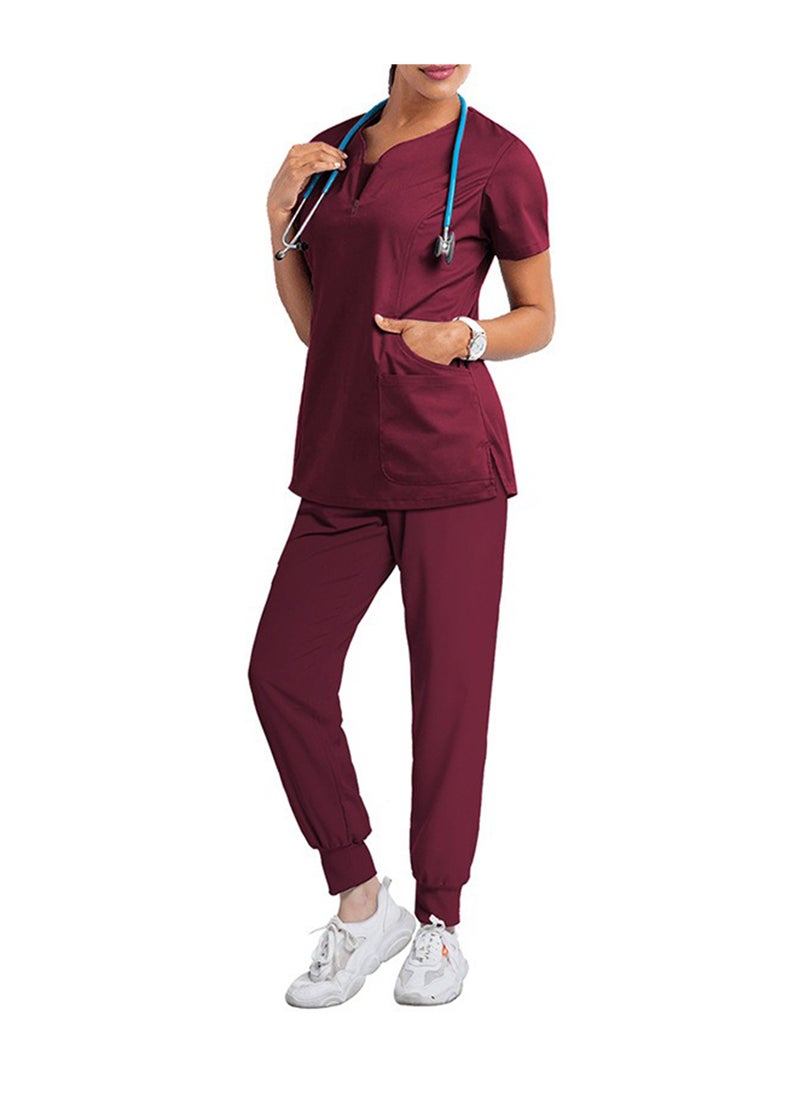 Generic Women's Medical Scrub, Soft and Comfortable Lycra Polyester Blend, 2 Piece Set, Ideal for Medical Environments  - Image 1
