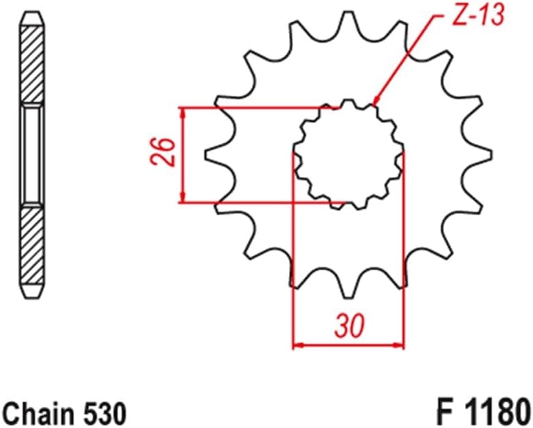 Wivplex 530 Motorcycle Front Sprocket for Triumph - Image 2