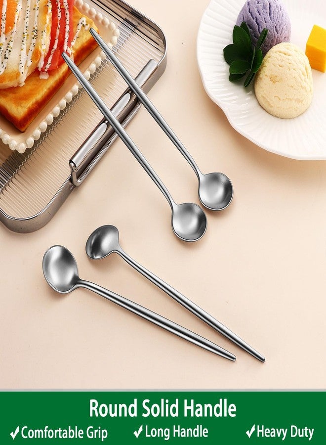 DEHOV 6.7 Inches Coffee Spoons Set,4 Pieces Stainless Steel 18/10 Iced Tea Spoon,Long Handle Coffee Stirring Spoons,Durable Teaspoons,Dishwasher Safe Tea Spoon For Dessert - Image 5