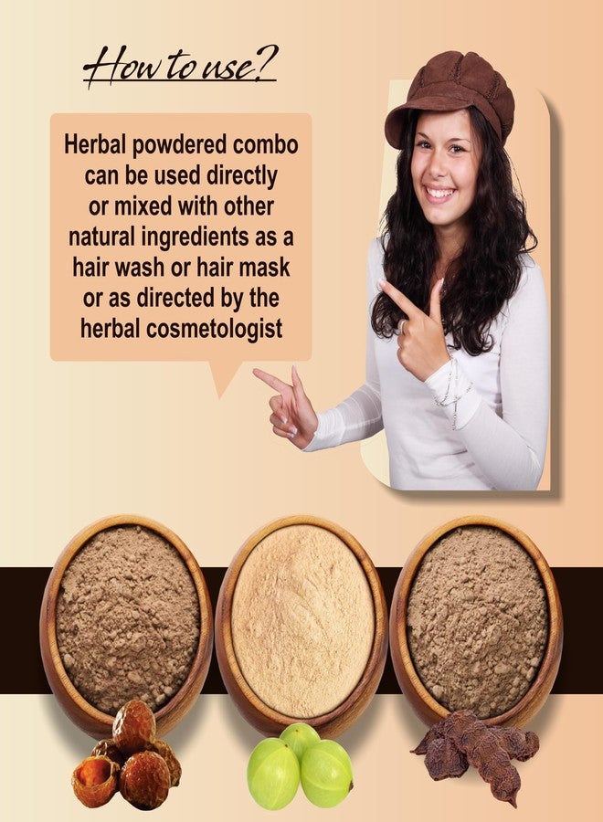 IYUSH Herbal Ayurveda Amla Powder with Reetha Powder and Shikakai Powder for Hair Growth - 750gm | Reetha Amla Shikakai Combo | Herbal Hair Wash Powder | Hair Volume Powder | Hair Powder | 250gm each - Image 4