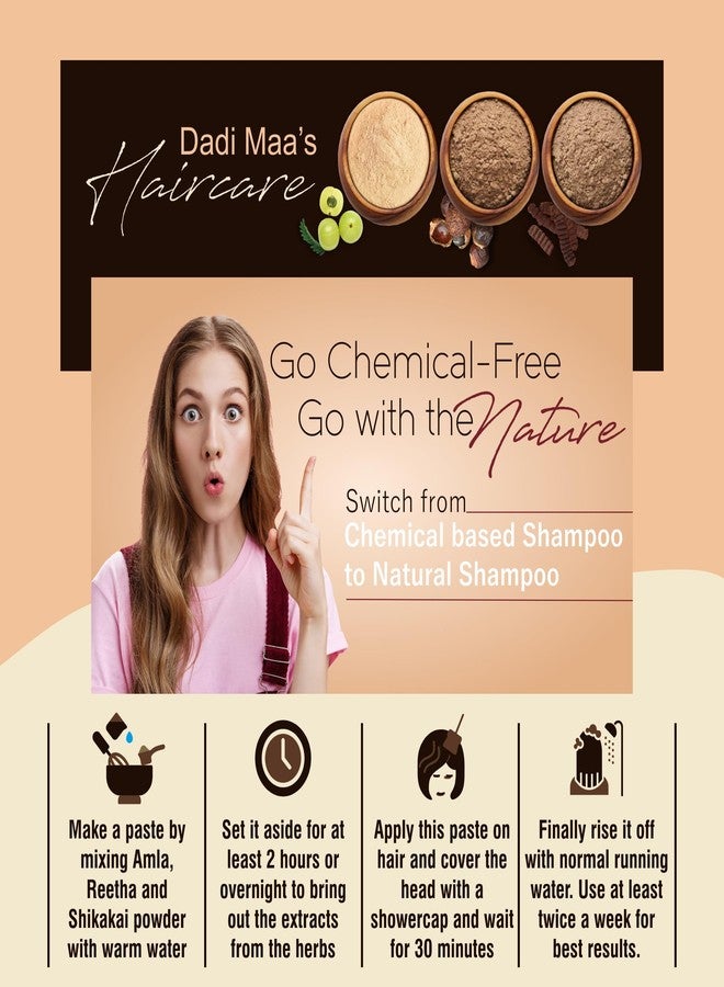 IYUSH Herbal Ayurveda Amla Powder with Reetha Powder and Shikakai Powder for Hair Growth - 750gm | Reetha Amla Shikakai Combo | Herbal Hair Wash Powder | Hair Volume Powder | Hair Powder | 250gm each - Image 3