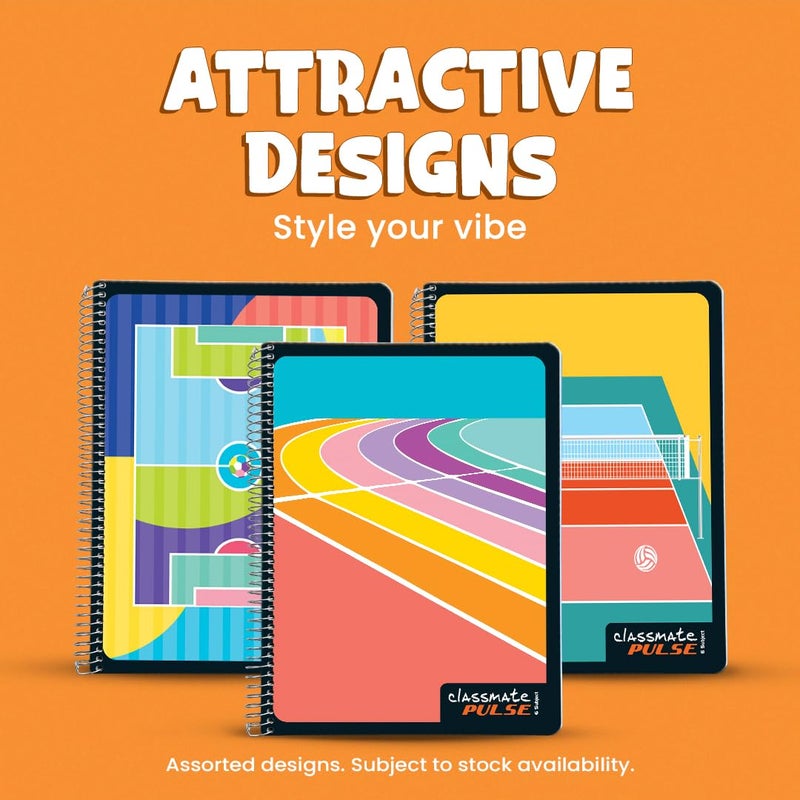 classmate دفتر متميز 6 مواد - 203 مم × 267 مم، غلاف ناعم، 300 صفحة، خط واحد - Image 3