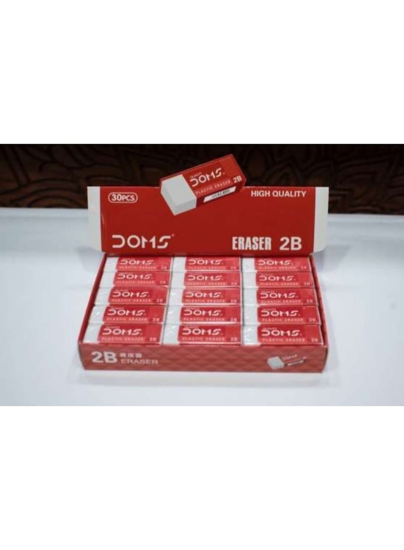دومس استيكة دومس عالية الجودة – علبة 30 قطعة – DM651/2-30 | ممحاة ناعمة للمدرسة والمكتب