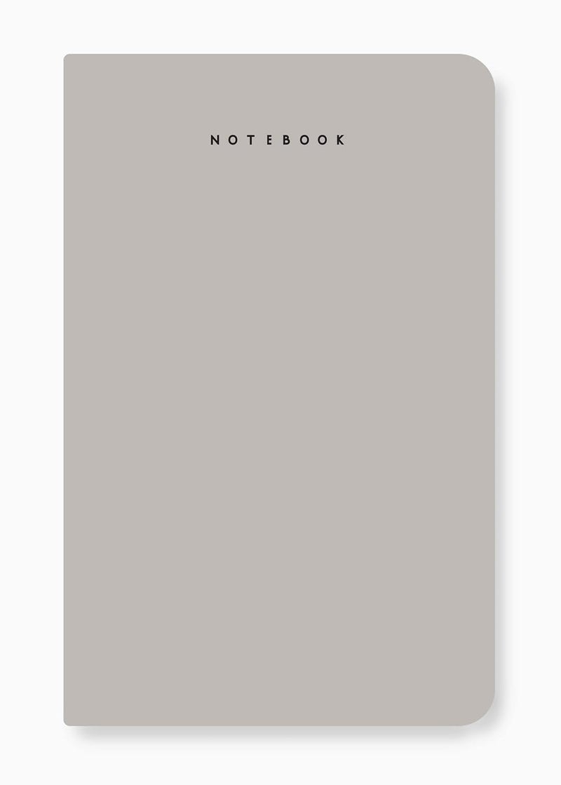 FACTOR NOTES دفتر A5: 90 جرام | مخطط | 160 صفحة (رمادي محايد) - Image 1