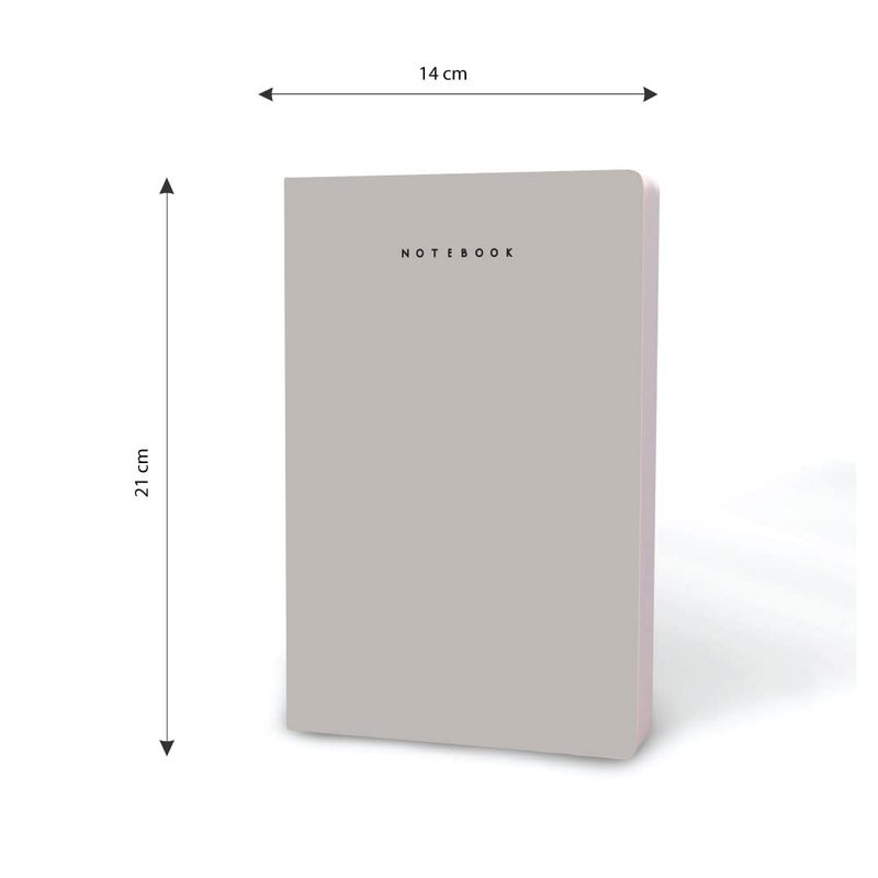 FACTOR NOTES دفتر A5: 90 جرام | مخطط | 160 صفحة (رمادي محايد) - Image 3