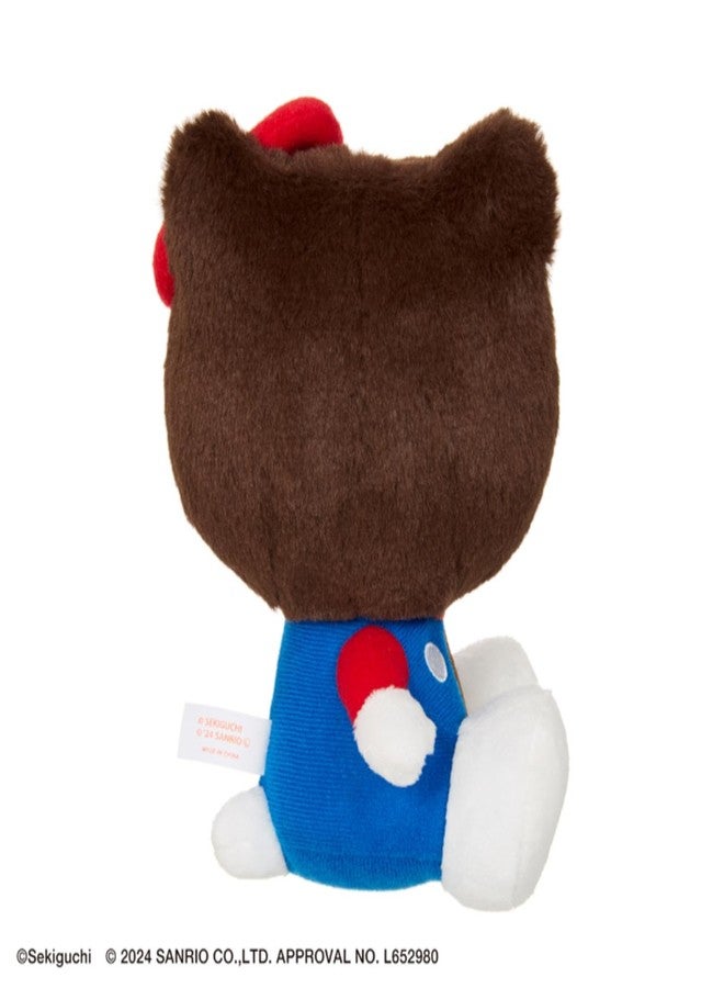 Sekiguchi Hello Kitty x Monchhichi Overalls Plush - Image 4