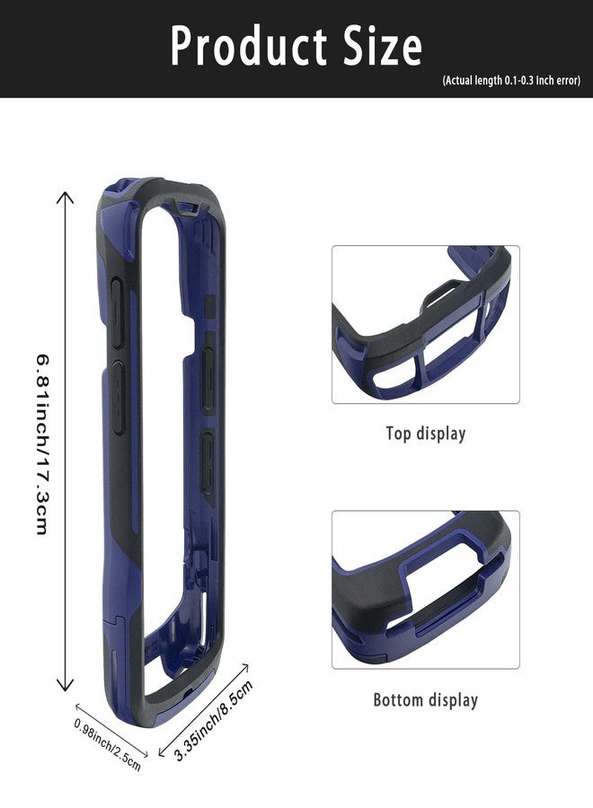 CARPSDZY Protective Case Bumper Cover for Zebra Symbol TC53 TC58 Handheld Barcode Scanner Mobile Computer, Rugged OEM Case Blue & Black - Image 4