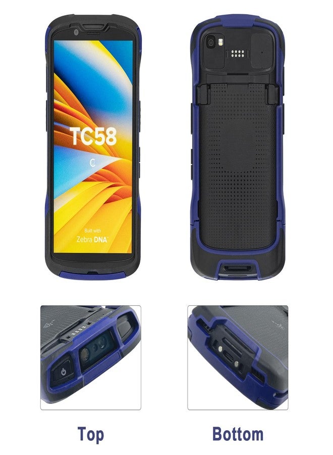 CARPSDZY Protective Case Bumper Cover for Zebra Symbol TC53 TC58 Handheld Barcode Scanner Mobile Computer, Rugged OEM Case Blue & Black - Image 2