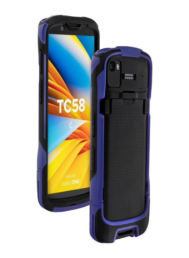 CARPSDZY Protective Case Bumper Cover for Zebra Symbol TC53 TC58 Handheld Barcode Scanner Mobile Computer, Rugged OEM Case Blue & Black - Image 1