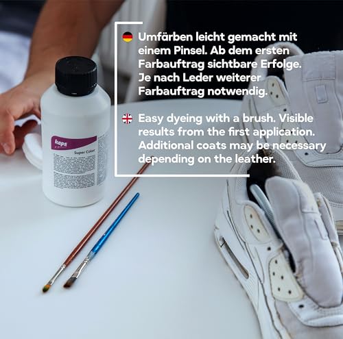 Kaps Dye Paint For Leather and Textiles, 500ml - 16.9 fl. Oz. (106 - dark brown) - Image 5