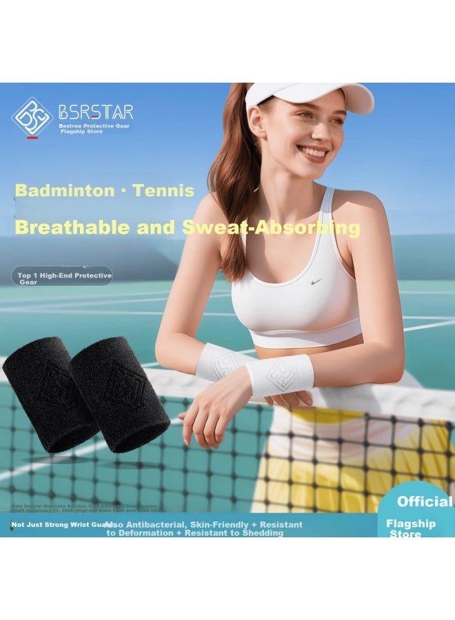 Bestray Sweat-absorbing Wristband Sports Running Sweat Towel Breathable Tennis Wrist Wrap For Women Fitness Wrist Support - Image 1